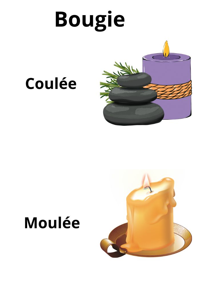 Bougie coulée ou moulée